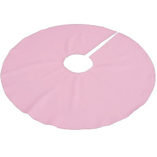 Baby rosa, fast färg julgransmatta borstad polyester