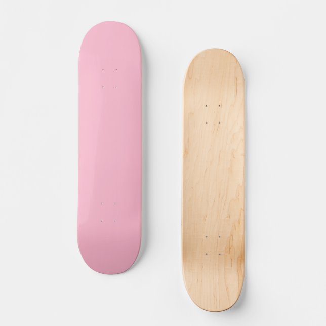 Baby rosa, fast färg mini skateboard bräda 18,5 cm (Framsida)