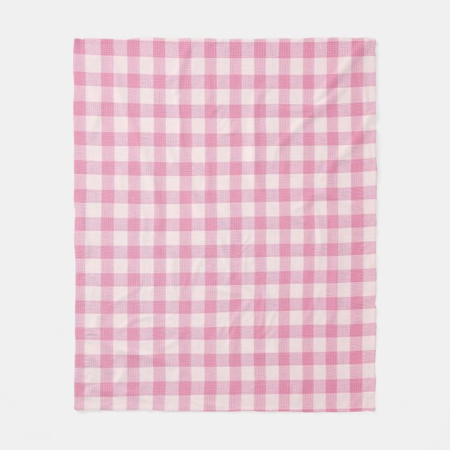 Baby Rosa Gingham Fleecefilt (Framsidan)