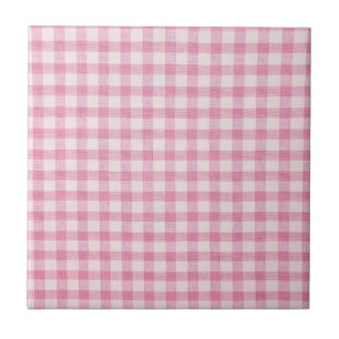 Baby Rosa Gingham Kakelplatta