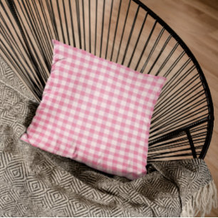 Baby Rosa Gingham Kudde