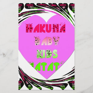 Baby Rosa Hearts Hakuna Matata Baby Kids Design.p