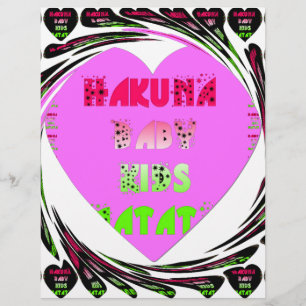 Baby Rosa Hearts Hakuna Matata Baby Kids Design.p