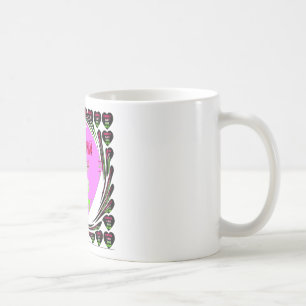 Baby Rosa Hearts Hakuna Matata Baby Kids Design.p Kaffemugg
