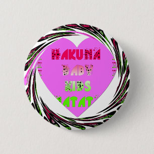 Baby Rosa Hearts Hakuna Matata Baby Kids Design.p Knapp