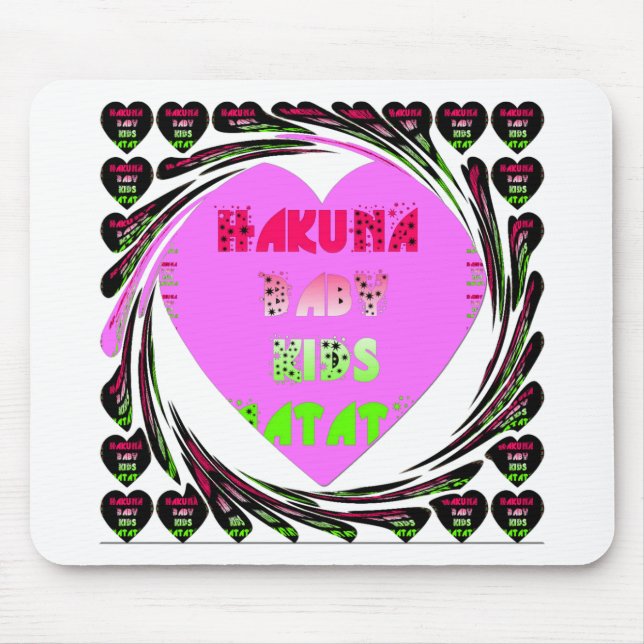 Baby Rosa Hearts Hakuna Matata Baby Kids Design.p Musmatta (Framsidan)