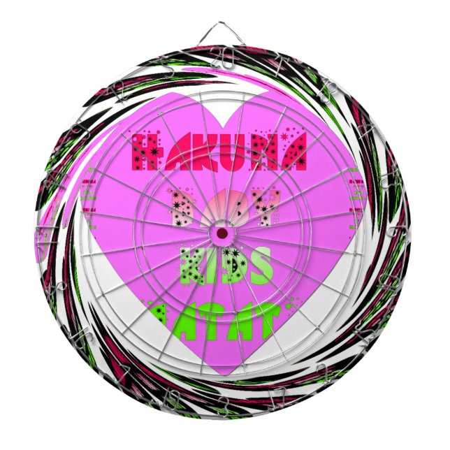 Baby Rosa Hearts Hakuna Matata Baby Kids Design.p Piltavla (Framsidan)