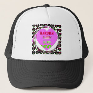 Baby Rosa Hearts Hakuna Matata Baby Kids Design.p Truckerkeps
