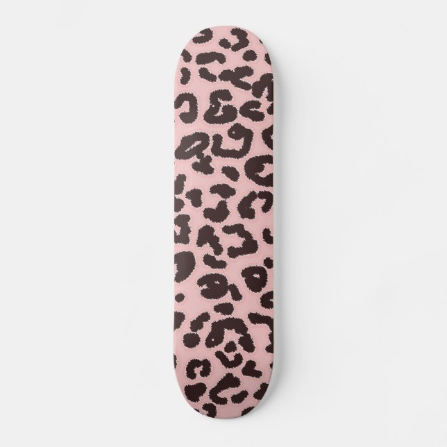 Baby Rosa Leopard Animal Print Old School Skateboard Bräda 21,6 Cm (Framsida)