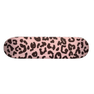 Baby Rosa Leopard Animal Print Old School Skateboard Bräda 21,6 Cm