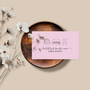 Baby rosa Light Tandblekning Tandblekning tandkons Visitkort