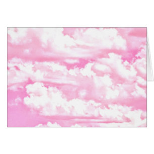 Baby Rosa Lycklig Clouds Decor Hälsningskort