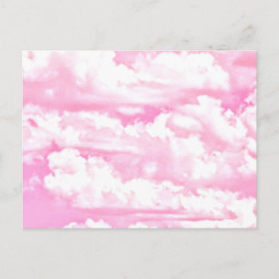 Baby Rosa Lycklig Clouds Decor Vykort