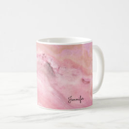Baby Rosa Marble Kaffemugg