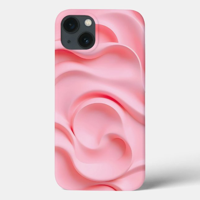Baby Rosa mjuk textur iPhone-fodral för kvinnor (Baksida)