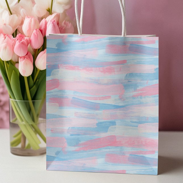 Baby rosa och blå Lycklig Mors dag (Baby pink & blue Happy Mother's Day Medium Gift Bag)