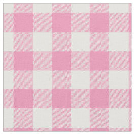Baby rosa och vit gingham karotröja tyg