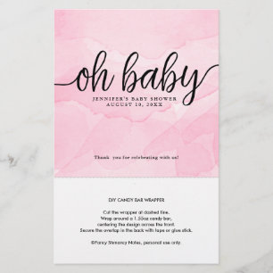 Baby, Rosa Personlig Candy Pub Wrapper