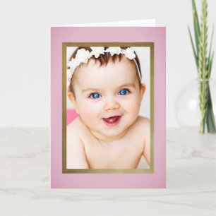 BABY ROSA PHOTO PORTRÄTT RAM, MALLAT FOTO KORT