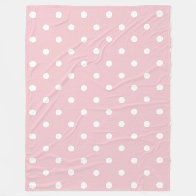 Baby Rosa Polka dots Fleecefilt (Framsidan)