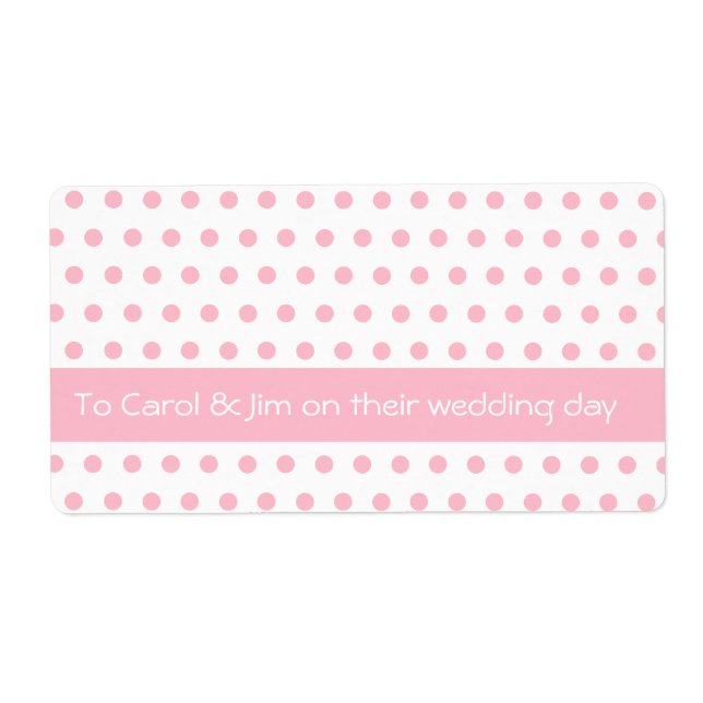Baby Rosa Polkadot Mönster Fraktsedel (Framsidan)