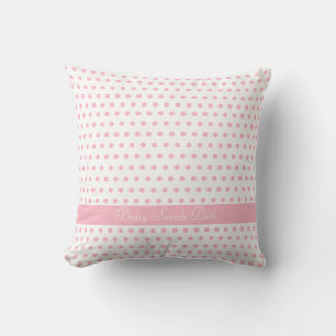 Baby Rosa Polkadot Mönster Kudde