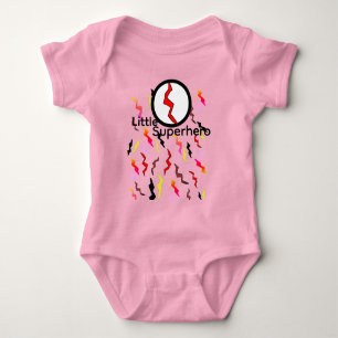 Baby Rosa Röd Gul Blixtar T Shirt