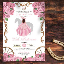 Baby Rosa ros Western Charro Quinceanera