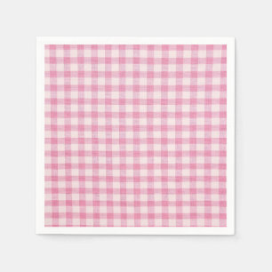 Baby Rosa Rutigt Mönster Pappersservett