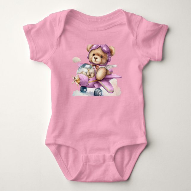 Baby rosa-snabbdräkt t shirt (Framsida)
