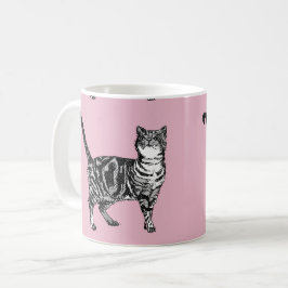 Baby Rosa Tabby katt Katt Art Mugg