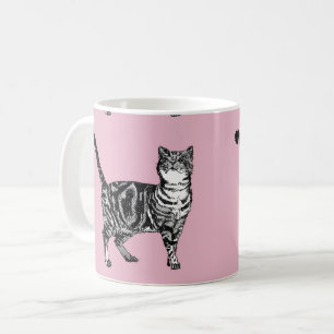 Baby Rosa Tabby katt Katt Art Mugg