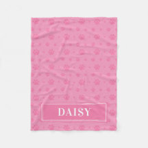 Baby Rosa Tass Monogram Pet Fleece Blanket