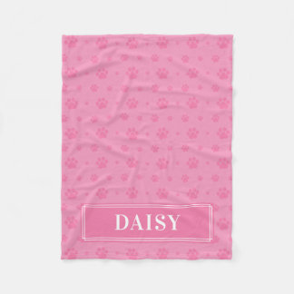 Baby Rosa Tass Monogram Pet Fleece Blanket