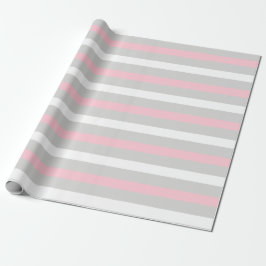 Baby Rosa Vit och grått stripe som omsluter papper Presentpapper