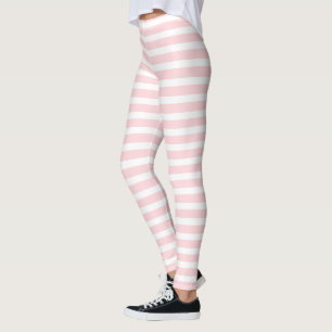 Baby Rosa & Vit Randiga Leggings