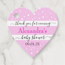 Baby Rosa & Vita Prickmönster Tack Baby Shower