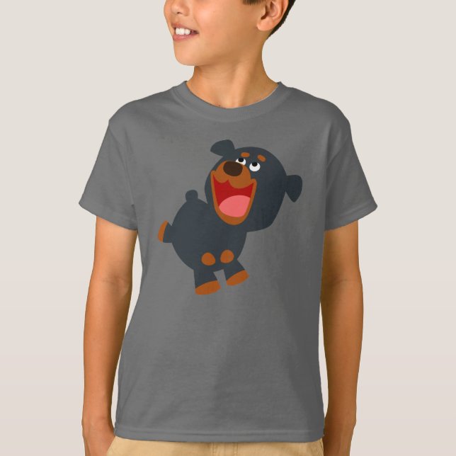 Baby Rottweiler Children T-Shirt, Tecknad Tee Shirt (Framsida)