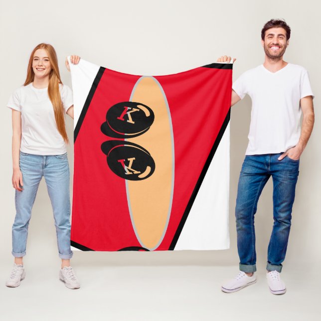 Baby RumCUTE_RED_WHITE_BLACK_ RMDESIGNFLO55-Flotta Fleecefilt (På plats)