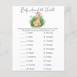 Baby runtom i världen - Baby Shower-spel