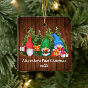 Baby: Rustic Square Julgransprydnad Keramik