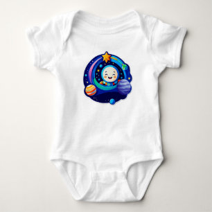 Baby Rymddräkt med Planeter Söt Galax Present T Shirt