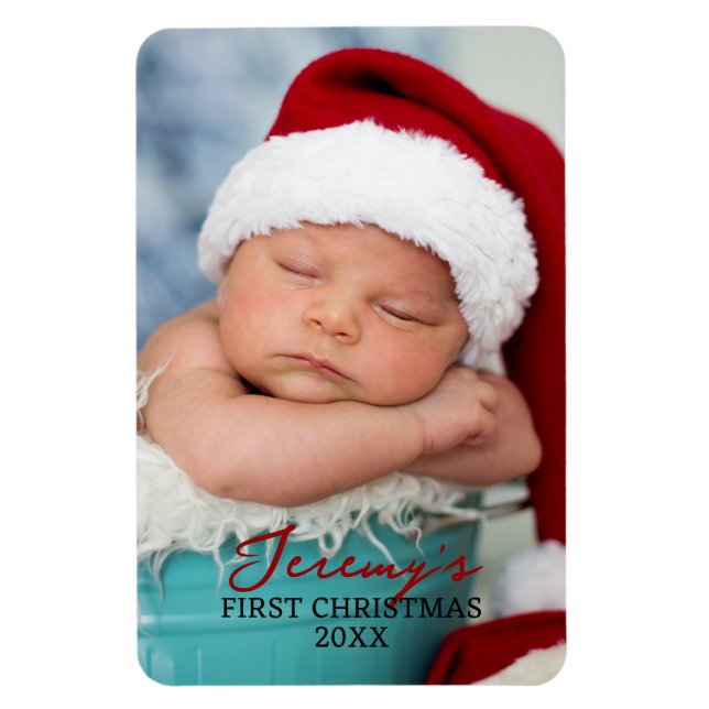 Baby:s första jul 4x6 Foto Kylskåp Magnet (Vertikal)
