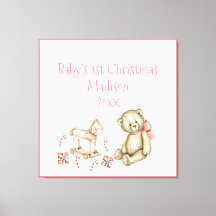 Baby:s första jul Anpassa Rosa Cute Baby