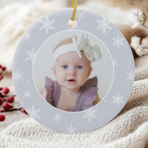 Baby:s första jul foton snöflinga