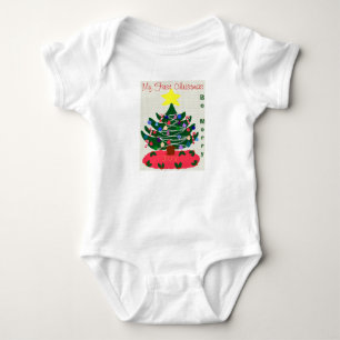 Baby:s första jul glädje julgran t-shirt