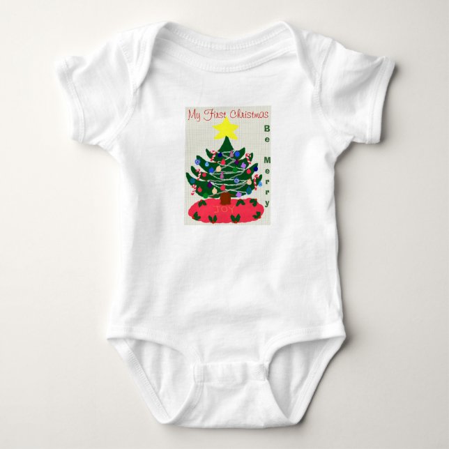 Baby:s första jul glädje julgran tröja (Framsida)