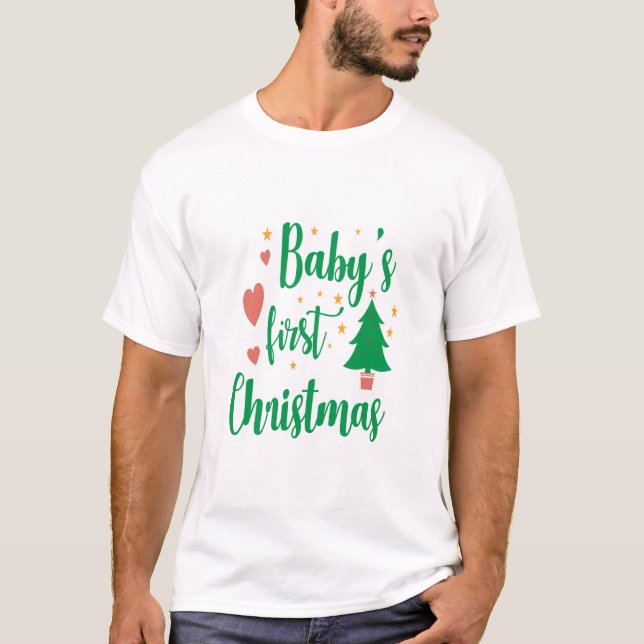 Baby:s första jul - gynnsam utformning t shirt (Framsida)