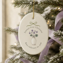 Baby:s första jul med februari födelseblomma