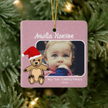 Baby`s Första Jul Nallebjörn Tomtehatt Foto